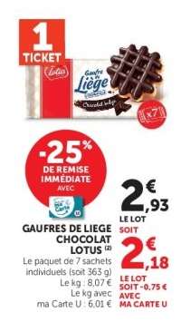 Gaufres de Liège Chocolat Lotus
