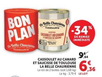 Cassoulet au canard et saucisse de Toulouse La Belle Chaurienne