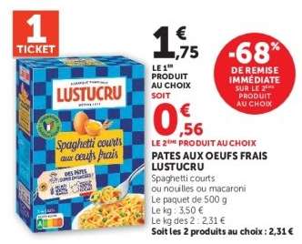 PÂTES AUX ŒUFS FRAIS "LUSTUCRU"