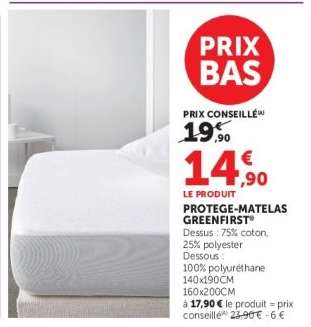 PROTEGE-MATELAS GREENFIRST