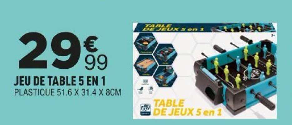JEU DE TABLE 5 EN 1