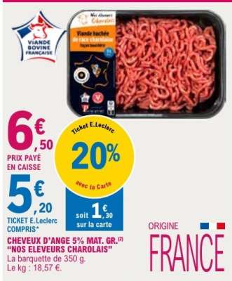 CHEVEUX D’ANGE 5% MAT. GR. "NOS ELEVEURS CHAROLAIS"
