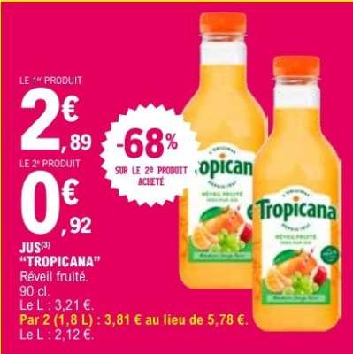 Jus Tropicana Réveil fruité