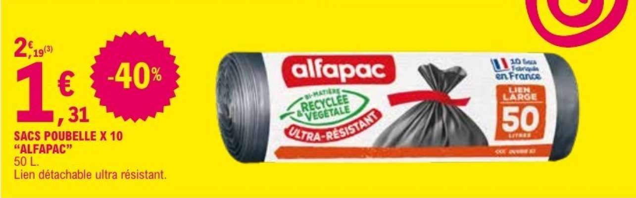 SACS POUBELLE X 10 "ALFAPAC"