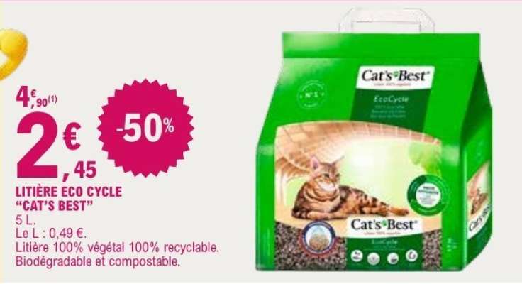LITIÈRE ECO CYCLE “CAT’S BEST”
