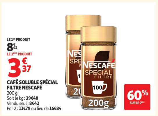Café Soluble Spécial Filtre Nescafé