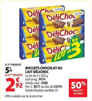 BISCUITS CHOCOLAT AU LAIT DÉLICHOC