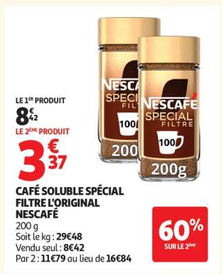 CAFÉ SOLUBLE SPÉCIAL FILTRE L'ORIGINAL NESCAFÉ