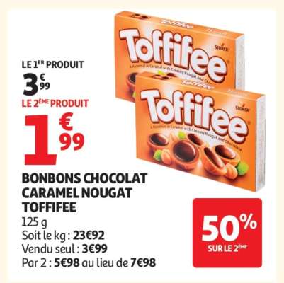 BONBONS CHOCOLAT CARAMEL NOUGAT TOFFIFEE