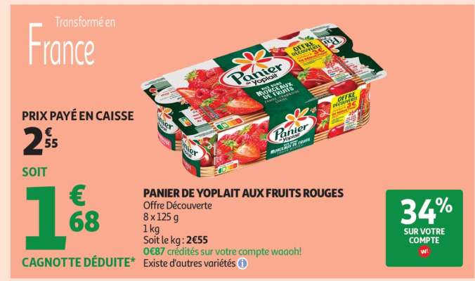 PANIER DE YOPLAIT AUX FRUITS ROUGES