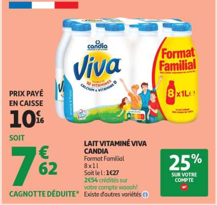 Lait Vitaminé Viva Candia