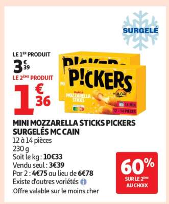 MINI MOZZARELLA STICKS PICKERS SURGELÉS MC CAIN