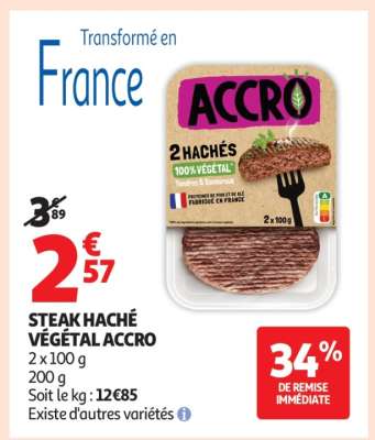 STEAK HACHÉ VÉGÉTAL ACCRO