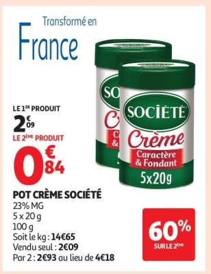 POT CRÈME SOCIÉTÉ
