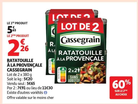 Ratatouille à la Provençale Cassegrain
