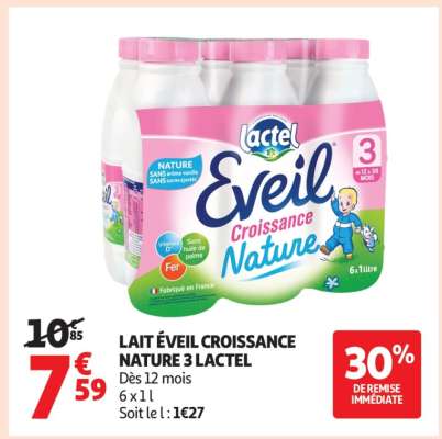 LAIT ÉVEIL CROISSANCE NATURE 3 LACTEL