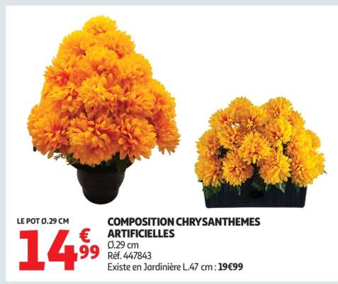 COMPOSITION CHRYSANTHEMES ARTIFICIELLES