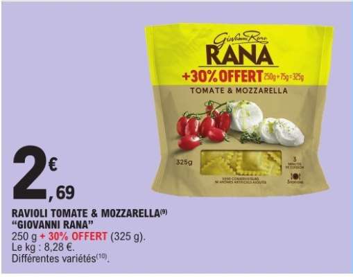 RAVIOLI TOMATE & MOZZARELLA “GIOVANNI RANA”