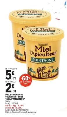 Miel de Montagne Onctueux et Boisé "Miel l'Apiculteur"