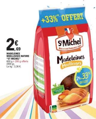MADELEINES MOELLEUSES NATURE ST MICHEL