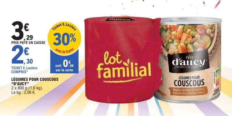 LÉGUMES POUR COUSCOUS D'AUCY