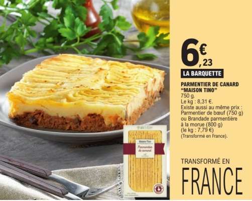 Parmentier de canard MAISON TINO