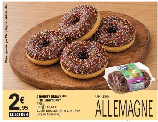 4 DONUTS BROWN "THE SIMPSONS"