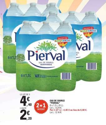 EAU DE SOURCE "PIERVAL"