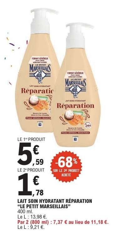 LAIT SOIN HYDRATANT RÉPARATION “LE PETIT MARSEILLAIS”