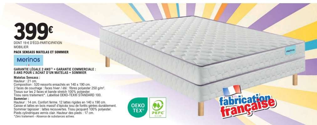 Pack Essenzia Matelas et Sommier