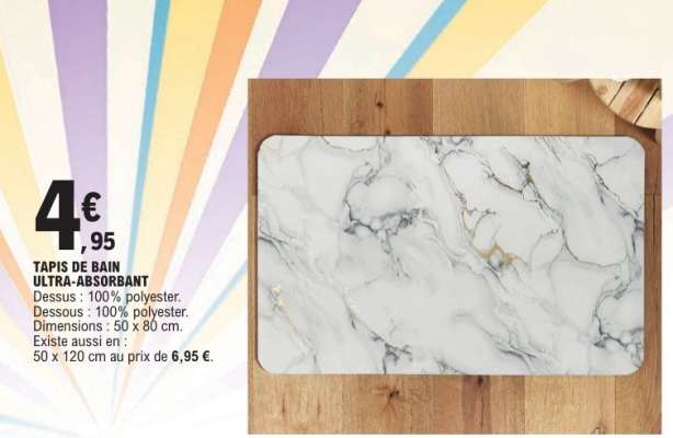 TAPIS DE BAIN ULTRA ABSORBANT