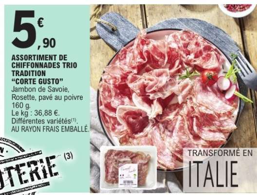 ASSORTIMENT DE CHIFFONNADES TRIO TRADITION "CORTE GUSTO"