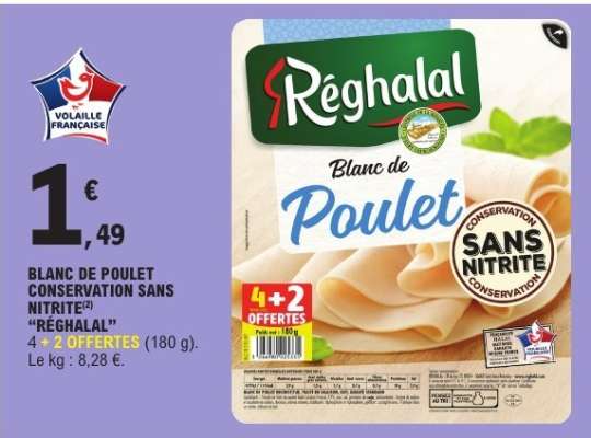 Blanc de Poulet Conservation Sans Nitrite "Régalhalal"