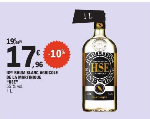 IG Rhum Blanc Agricole de la Martinique 'HSE'