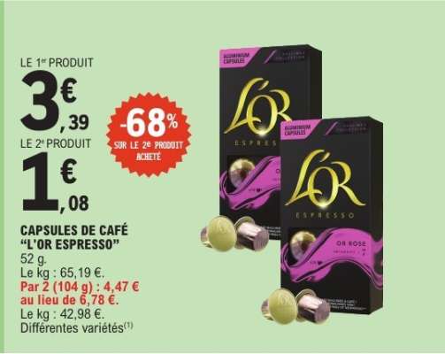 Capsules de café L'OR Espresso