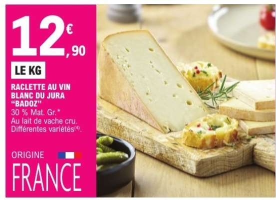 Raclette au vin blanc du Jura "Badoz"