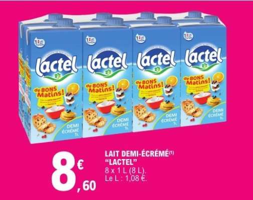 Lait Demi-Écrémé Lactel