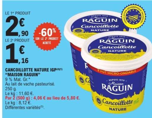 Cancoillotte Nature IGP "Maison Raguin"