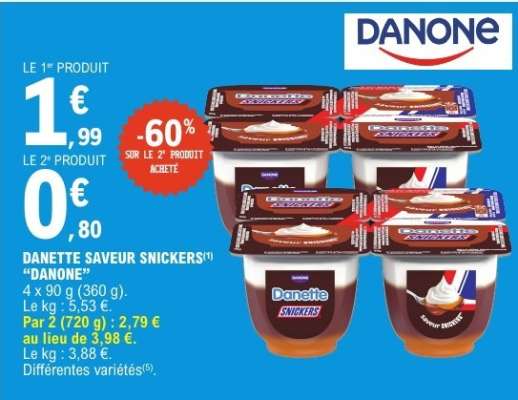 DANETTE SAVEUR SNICKERS "DANONE"