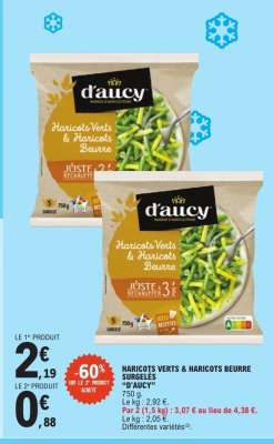 HARICOTS VERTS & HARICOTS BEURRE SURGELES