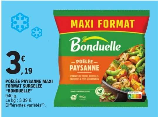 POÊLÉE PAYSANNE MAXI FORMAT SURGELEE "BONDUELLE"