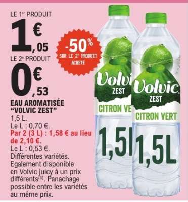 Eau Aromatisée 'Volvic Zest' Citron Vert