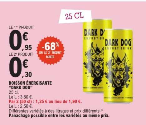 Boisson énergisante 'Dark Dog'