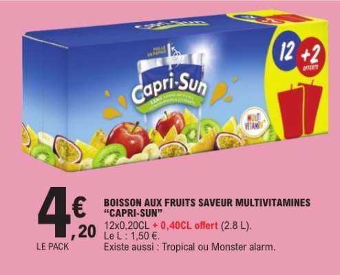 Boisson aux fruits saveur multivitamines 'Capri-Sun'