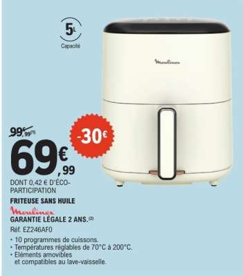 Friteuse Sans Huile Moulinex