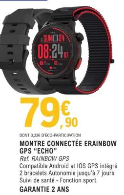 MONTRE CONNECTÉE ERAINBOW GPS “ECHO”
