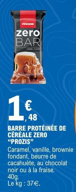 BARRE PROTÉINÉE DE CÉRÉALE ZERO “PROZIS”