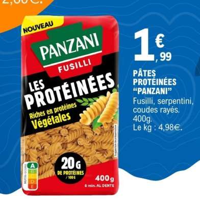 PÂTES PROTÉINÉES "PANZANI"