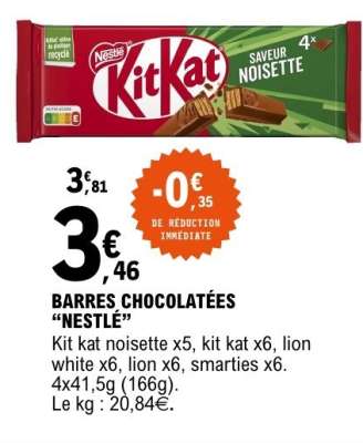 BARRES CHOCOLATÉES “NESTLE”