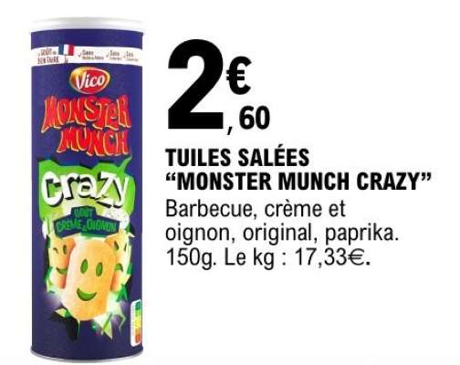 TUILES SALÉES “MONSTER MUNCH CRAZY”